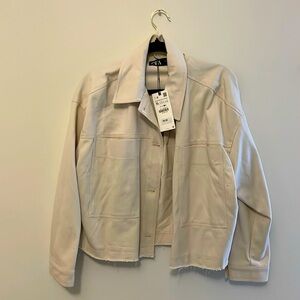 XL Zara beige/tan cropped jacket new with tags